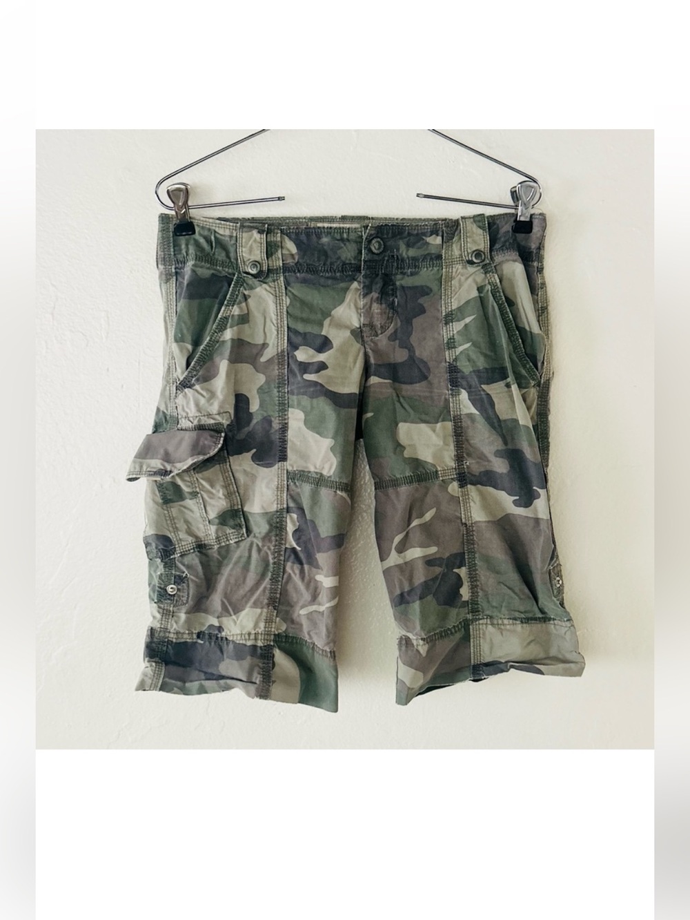 Abercrombie & Fitch Vintage Y2K Camo Cargo Shorts Low Rise XS